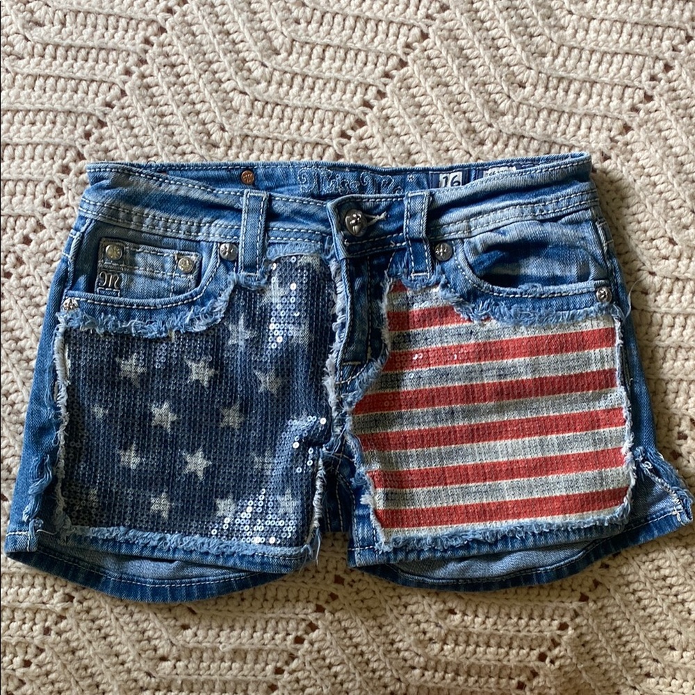 Miss Me Americana Jean Shorts